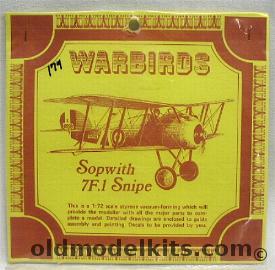 Warbirds 1/72 Sopwith 7F.1 Snipe - Bagged plastic model kit